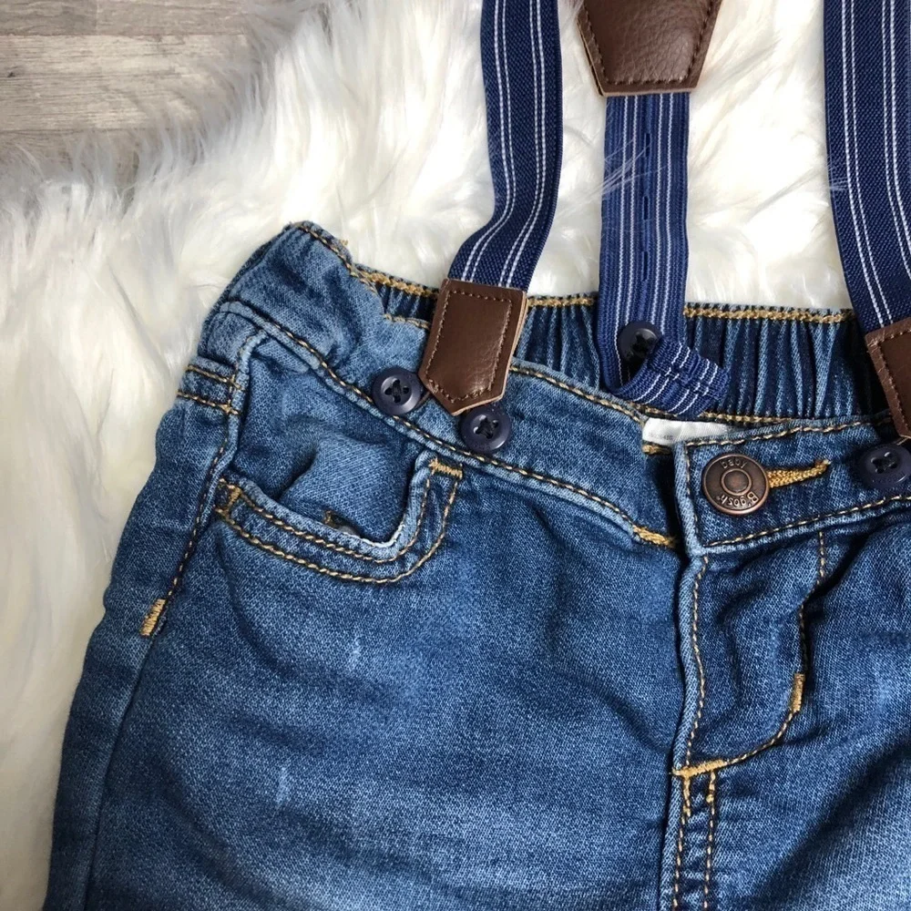 Oshkosh b’gosh Derby Wash Suspender Jeans 18M
